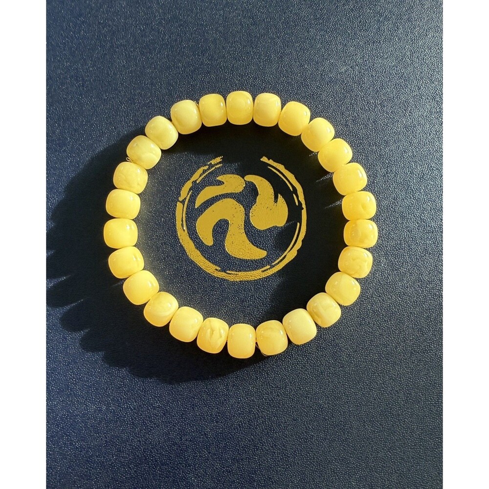 8.5 mm 100%Natural Amber Baltic 108 Beads Necklace 原生态俄料蜜蜡